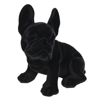 Figur französische Bulldogge Material: Samt sitzend 22x17x24 cm